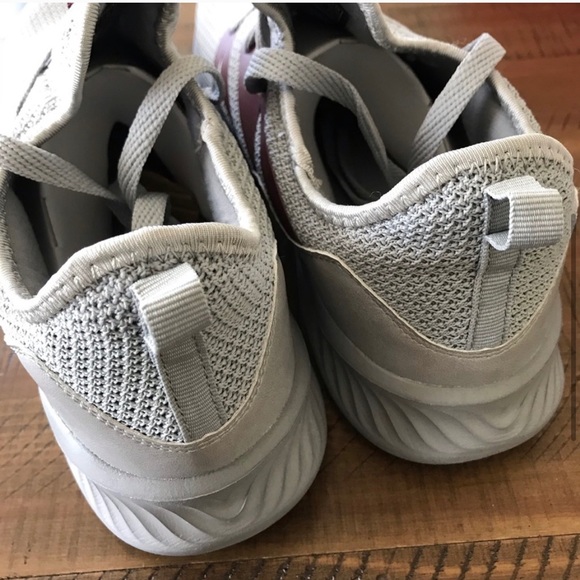 NIB Mens retro Gray stripe mesh run shoe - Picture 4 of 7